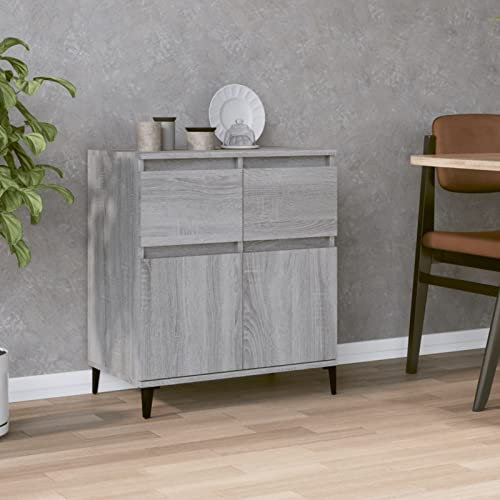 ZEYUAN Sideboard, Schlafzimmer Möbel, Kommode Schlafzimmer, Esszimmer Schrank, Komodenschrank, Buffetschrank, Büromöbel, Grau Sonoma 60x35x70 cm Holzwerkstoff
