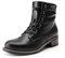 DREAM PAIRS Stivali da Donna con Tacco Stivaletti Donna con Lacci Fashion Stivali Stivaletti con Zip Plateau e Tacco Alto,Size 36,Nero,SDAB2429W-E