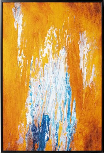Kare Design Wandbild Artistas, Orange, Rechteckig, Bilddruck, Leinwandbild, Wandkunst, Abstraktes Design, Modern, Schlafzimmer, Wohnzimmer, 180x120 cm (H/B)