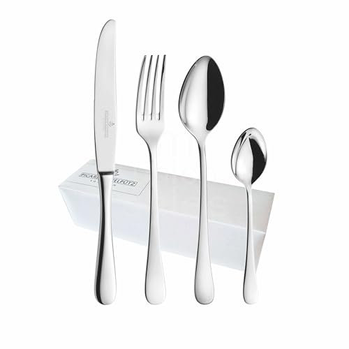 Picard & Wielpütz - 24 Besteckset 24teilig mit Hohlheft-Menümessern - Serie Charisma - Edelstahl - poliert - spülmaschinenfest
