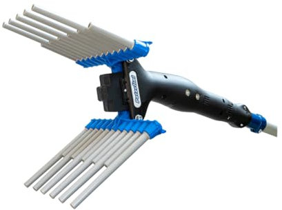 PATERLINI Abbacchiatore Elettrico Professionale per Raccolta Olive 12V - Scuotitore Raccogliolive Elettrico Leggero e Potente - Raccolta Olive Veloce (UP-22 - Asta Fissa Lunga Mt. 2,8)