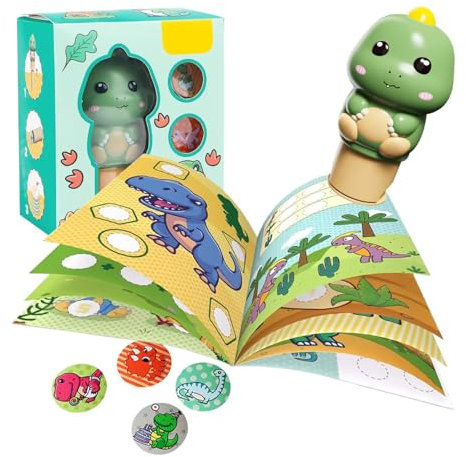 SZSMW Stempel Kinder - Aufkleberstempel Seitiger, Geeignet für Kinderfeste, Schulpreise, Geburtstagsgeschenke und Verschiedene Anlässe (Grün)