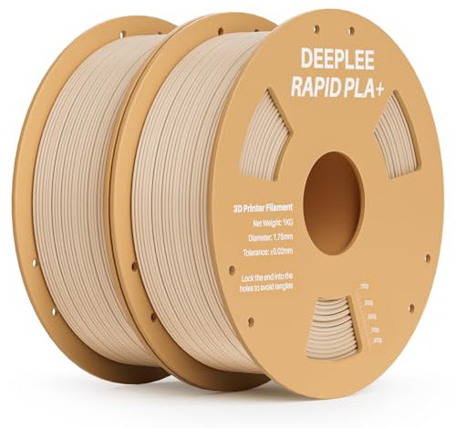 DEEPLEE Rapid PLA Plus Filament 1.75mm, High Speed 3D Drucker Filament up to 600mm/s, PLA+ Filament Maßgenauigkeit +/- 0.02 mm für die meisten FDM 3D Drucker, Beige 2KG