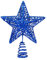 Dickly Puntale per albero di Natale glitterato, albero di Natale glitterato, antirottura, creativo, bellissimo ornamento per albero di Natale per soggiorno, Blu