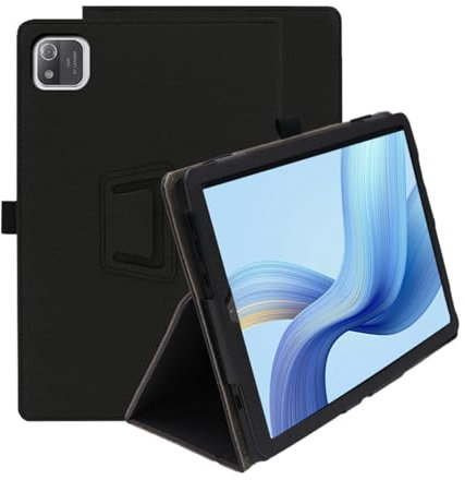 INSOLKIDON Compatible avec Coque Acer Iconia Tab A8 A8-11-A30S 8.7-inch Tablet Étui de Protection Pliable Housse Cuir Case Cover avec Fonction Sommeil/Réveil Automatique (Noir)