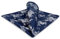 S&W SHLAX&WING Marineblau Silber Weißes Blumen Einstecktuch für Herren Party Gewebt Seidenoptik