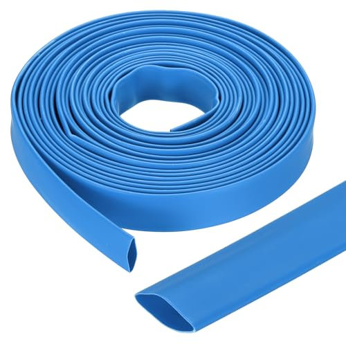 sourcing map 12.7mm Heat Shrink Tubing Waterproof, 3:1 Dual Wall Marine Adhesive Lined Industrial Heat Shrink Tube Wiring Wrap 20ft 1/2 Inch, Blue-6m