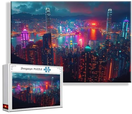 Puzzle New York Stadt 5000 Teile Groß XXL 156 x 105 cm, Jigsaw Art Impossible Erwachsene Anspruchsvoll, Klassische Jigsaw Erwachsene, Junge, Mädchen, Geschicklichkeitsspiel für Die Ganze Familie U-3