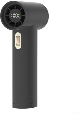 Zoegneer Mini ventilatore elettrico turbo in miniatura, portatile, per esterni, mini ventilatore a rullo, 80000 giri/min, per casa, ufficio, viaggi, picnic, 14,1 x 7,1 x 3,8 cm