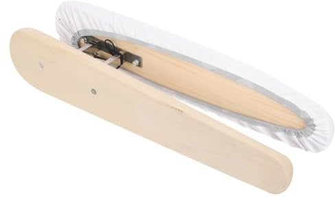 ERINGOGO Kompaktes Bügelbrett mit Weißem Stoffbezug Leichtgewichtiges Tischbügelbrett zum Einfachen Bügeln von Kleidung und Hemden