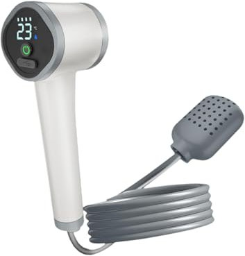 Jiuvaso Doccia Portatile da Campeggio, per Esterni, con Tubo Flessibile da 2 m, Pompa elettrica Ricaricabile Tramite USB, per irrigazione del Prato, Pulizia