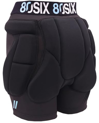 80SIX Gepolsterte Schutz-Shorts – 3D Eva Hüft-, Oberschenkel-, Steißbeinschutz – Impact-Resistant Crash Pad Protektorenhose für Snowboarden, Skifahren, Unisex für Kinder, Jugendliche, Erwachsene