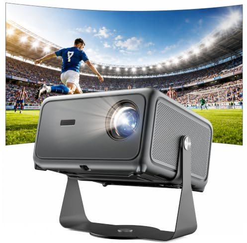 Proiettore 4K Smart TV 2200 ANSI Videoproiettore da Esterno con Netflix | Dolby Audio 30W, MEMC per Sport e Home Cinema, WiFi 6/Bluetooth, Auto Focus, Keystone e supporto 360° per Casa e Esterno