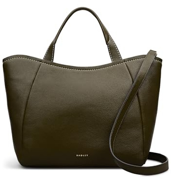 RADLEY London Muswell Lane Damen-Ledergriff, mittelgroß, Reißverschluss oben, Kiefernnadel, Medium
