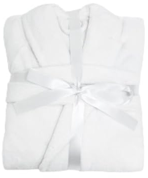 Cloud Touch Unisex Dressing Gown - Dual Textured Velour Towelling Bathrobe with Front Pockets, Adjustable Belt, Hanging Loop, Shawl Collar Luxury Spa Robe