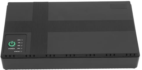 Jeffergarden Alimentation sans Interruption, Batterie de Secours UPS 20 000 MAh pour Caméra Routeur, Batterie Externe Portable DC 5 V 12 V avec Câble de Chargement (Prise UE 100 à 240V)