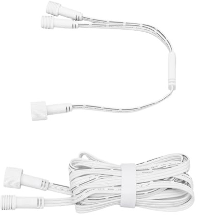SENECESLI PVC Extension Cable Fit for Gove Pro H705C H706A H706C IP68 Outdoor Light 16ft Cord with Y Splitter, Easy to Use for Hanging in Garden or Patio