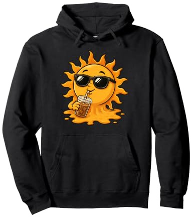 Extreme Summer Heatwaves s Funny Melting Sun Pullover Hoodie
