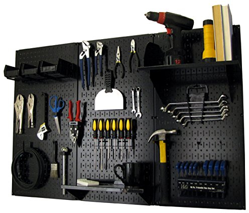 Stecktafel-Organizer, Wandsteuerung, 1,2 m, Metall, Standard-Werkzeug-Aufbewahrungsset mit schwarzem Werkzeugbrett und schwarzem Zubehör