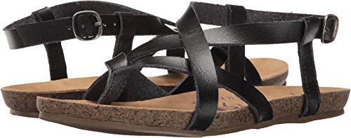 Blowfish Women's Granola Fisherman Sandal, Black Dyecut PU, 7 M US