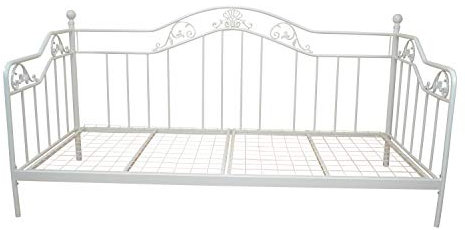 moebel direkt online Day-Bed / Einzelbett / Metallbett cremeweiß
