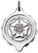 Chrome Plated SOS Talisman Pendant - Tudor Rose
