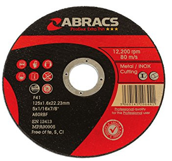 Connect 32197 Abracs 125mm x 1.6mm Thin Cutting Discs 10pc