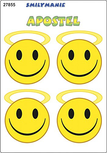 carstyling XXL Aufkleber Smily Apostel 4er-Set 150 x 105 mm