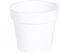 EDA - Pot de Fleur Rond Toscane Ø 15 cm - Volume 1,6 L - Ø 15,3 x H.13,7 cm - Blanc