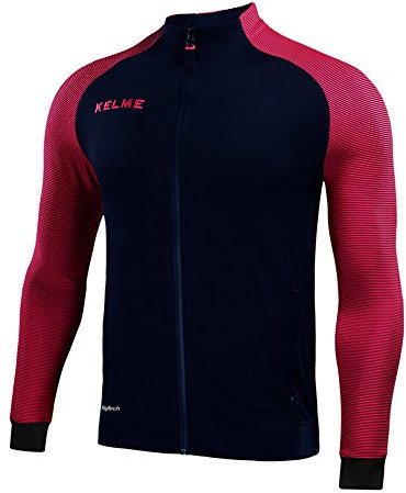 KELME Training Jacket Veste d'entraînement pour Homme, Bleu foncé/Rose Fluo, XL