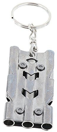 SGerste Emergency Whistle Edelstahl Triple Survival Whistle mit Schlüssel Ring Haken Outdoor Sports Gear Silber