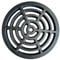 9 Diameter 229mm 10mm 3/8 Thick Round Dished Circular Cast Iron Gully Grid/Grate Heavy Duty Drain Cover Black Satin Finish.