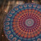 Peacock Mandala Tapestry 122 Zentimeter Round Table Cloth Hippie Wandbehang dekorative trippy Tapisserien Boho Bettwäsche indische handgemachte reine Baumwolle Bettdecke