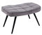byLIVING Hocker UTA / Cord-Stoff grau / Gestell schwarz pulverbeschichtet / Fuß-Ablage / Sitzhocker / B 60, H 39, T 41 cm, B 59, H 39, T 41 cm