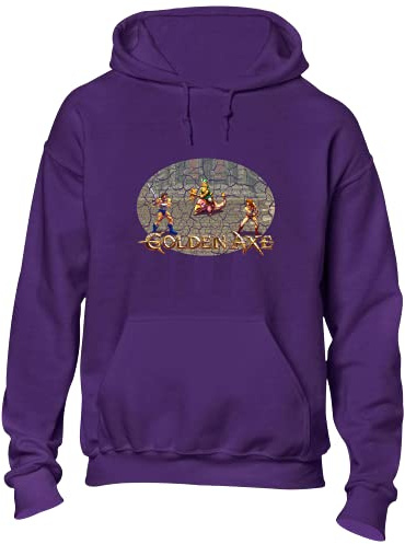 Crown Designs Golden Axe Vintage Funny Premium Quality Unisex Hoodies for Men, Women and Teens