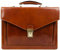 Time Resistance Aktentasche für Herren, 100% Leder – handgefertigt in Italien – Arbeitstasche – Laptoptasche – Businesstasche – stylische Umhängetasche (Cognac Braun)