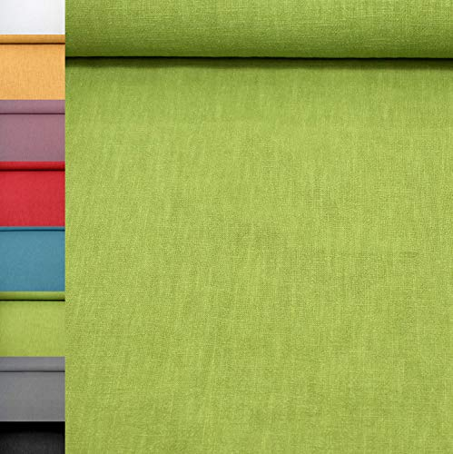 MAGAM-Stoffe Helena Bauernleinen 100% Leinen Stoff Uni Oeko-Tex Meterware 50cm (10. Grün)