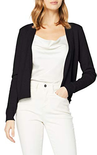 Vila Damen Viril Short L/S Knit Cardigan-noos Strickjacke, Schwarz,S