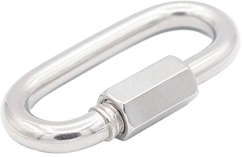 Ketten-Schnellverschlüsse D=4 aus Edelstahl A4 (20 Stück) | ähnl. DIN 56926 - Kettenschnellverbinder - Schraub-Karabiner - Kettenglieder - Ketten-Notglieder - Maritim von MESAROS®