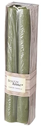 Boltze 2016070 Melia Stabkerze paraffin khaki 20 cm 4tlg. (1 Set)
