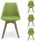 Homely - Pack de 4 sillas de Comedor o Cocina de diseño nórdico Day, Asiento de Polipropileno y Patas de Madera de Haya, Color Verde