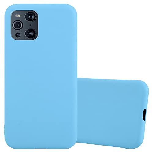 Cadorabo Hülle kompatibel mit Oppo FIND X3 PRO Schutzhülle TPU Silikon Case Candy Design Slim Kratzfest Weiche Gummi mit Rundumschutz Case Hülle für Oppo FIND X3 PRO in Blau