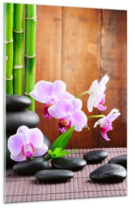 ARTTOR Bilder auf Glas 80x120 cm Wandbild Glasdruck Blumen - 2167