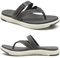 COFACE Flip Flops Damen Mode Orthopädische Leder Stoff Leicht Zehentrenner Frauen Bequem Plantarfasziitis Fussbett Breite Füße Badelatschen Sommer Strand Zehensandalen Rutschfest Gummi Sohle Grau 39