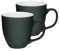 Mahlwerck Jumbotasse, Große Porzellan-Kaffeetasse mit matter Oberfläche, Urban Grey, Grau, 2er Set,400ml