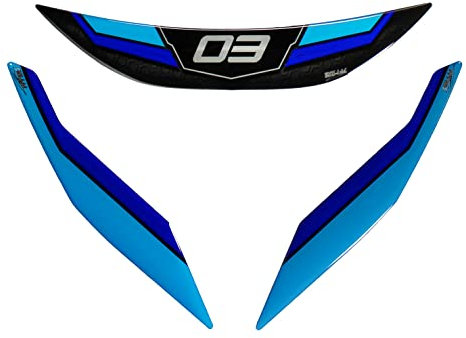 BIKE-label Dekor Aufkleber 3D Blau kompatibel mit Yamaha MT 03 Icon Blue X550301VA
