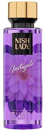 Nishlady Body Spray, Body Mist for Women, Instigate Fragrance, 260 ml | Long Lasting Scent | Moisturizing Body Spray Womens