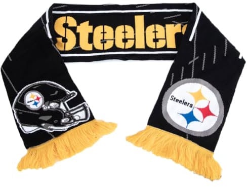 Pittsburgh Steelers NFL Schal Fanschal Scarf ** Team HD Knitted Jaquard Scarf ** in 145 x 20 cm