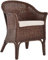 korb.outlet Rattan-Sessel Natur Esszimmersessel Korb-Sessel Rattanmöbel Rattansessel Rattanstuhl mit Armlehnen Lounge Flechtsessel (Braun, mit Polster)