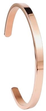 MILAKOO Women Rose Gold Open Cuff Bracelets Oval Plated Bangle Jewelry for Lady Birthday Ideal Gifts
